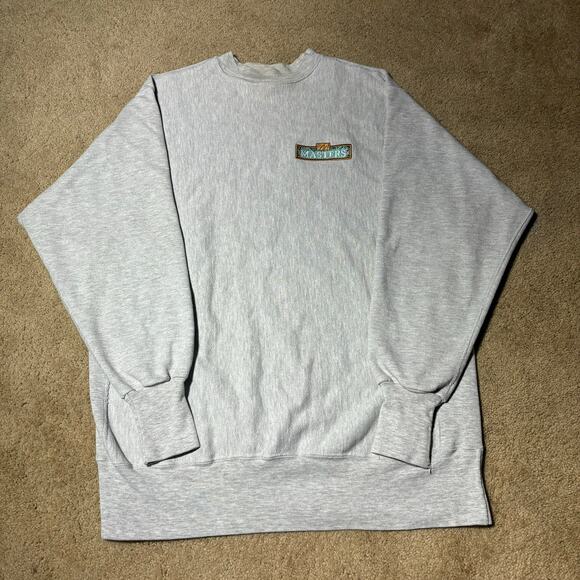 Vintage Masters Golf Heavyweight Embroidered Gray Crewneck Sweatshirt USA Sz XL - Picture 1 of 6